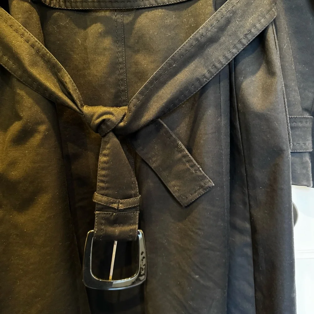 Kenneth Cole Reaction black trench coat size XS - Picture 5 of 9